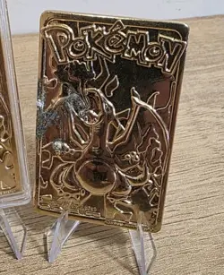 Pokemon 1999 23k Gold Plated Charizard Trading Card Burger King Promo X3 - Lot - Image 5