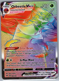 Orbeetle VMAX (Secret) 186/185 SWSH04: Vivid Voltage - Pokemon Card - NM - Image 1
