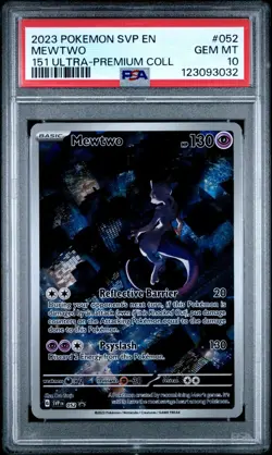 PSA 10 Mewtwo 151 Black Star Promo SVP 052 GEM MINT Graded Pokemon Card P1 - Image 1