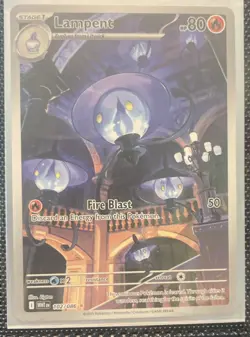 Pokemon TCG Lampent White Flare Card 102/086 Rare Holo, Near Mint Condition - Image 1