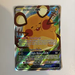 Dedenne GX - 195a/214 - Pokemon Sun & Moon Promo Alternate Art Rare Card NM - Image 1