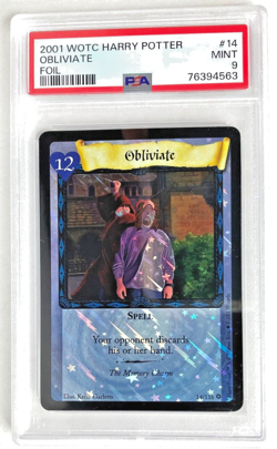 PSA 9 MINT OBLIVIATE Harry Potter TCG Card #14 14/116 Base Set Holo 2001 WOTC - Image 1