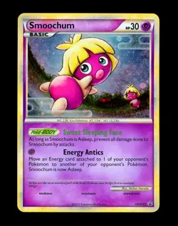 2010 Pokemon SMOOCHUM Black Star Promo Set COSMOS HOLO Blister Pack Card #HGSS13 - Image 1