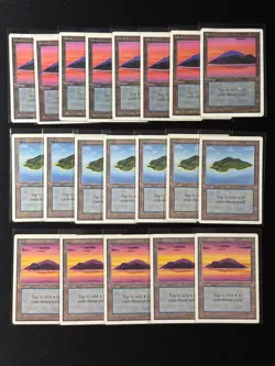 MTG Unlimited Lot 20 Island (A B & C) Basic Lands - Excellent Condition Islands - Image 1