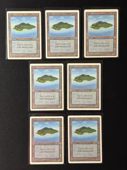 MTG Unlimited Lot 20 Island (A B & C) Basic Lands - Excellent Condition Islands - Image 4