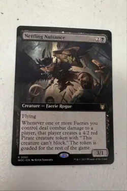 Nettling Nuisance (Extended Art) Commander: Wilds of Eldraine Regular - Image 1