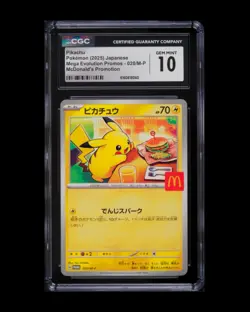 2025 Pokemon Japanese McDonald’s Pikachu #20 Promo CGC 10 Gem Mint Holo Slab 🔥 - Image 3