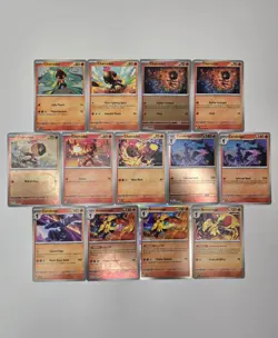 Lot of 13 Charcadet Ceruledge Armarouge Various Pokemon Reverse Holo Rare - Image 1