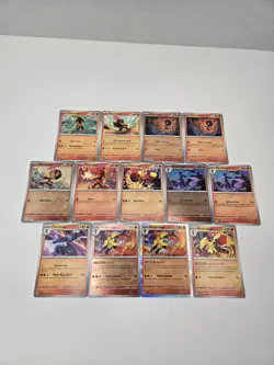 Lot of 13 Charcadet Ceruledge Armarouge Various Pokemon Reverse Holo Rare - Image 2