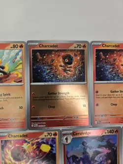 Lot of 13 Charcadet Ceruledge Armarouge Various Pokemon Reverse Holo Rare - Image 5