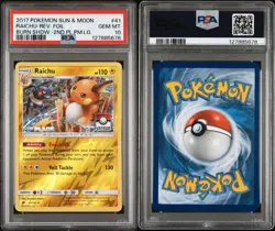 2017 Pokemon Burning Shadows 🥈 2nd Place Raichu PSA 10 🔥 Pop 17!!! - Image 3