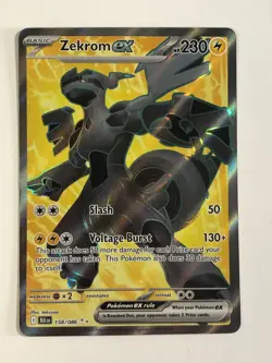 Pokemon TCG Black Bolt Full Art Zekrom EX 158/086 Near Mint - Image 1