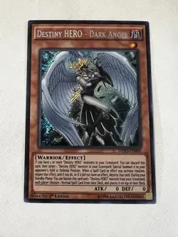 Yu-Gi-Oh! Destiny HERO - Dark Angel DESO-EN005 Secret Rare 1st Ed Konami - Image 1
