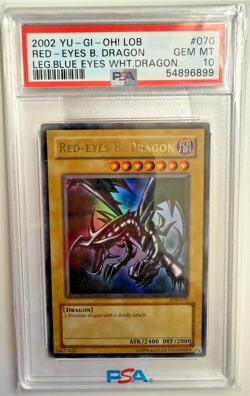 2002 YUGIOH! LOB RED-EYES BLACK DRAGON #070 💎 PSA 10 POP 103 - Image 1
