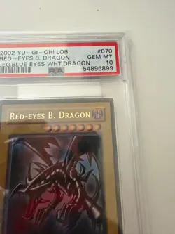 2002 YUGIOH! LOB RED-EYES BLACK DRAGON #070 💎 PSA 10 POP 103 - Image 5