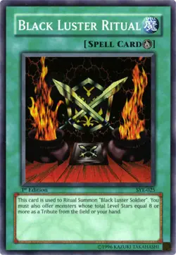 YuGiOh Black Luster Ritual [SYE-025] Super Rare Lightly Played 1st Edition - Image 1
