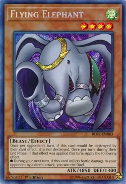YuGiOh Flying Elephant [BLRR-EN003] Secret Rare Lightly Played 1st Edition - Image 1