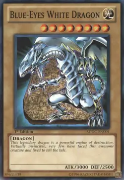 YuGiOh Blue-Eyes White Dragon [SDDC-EN004] Common Lightly Played Unlimited - Image 1