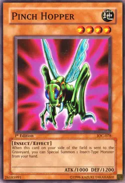 YuGiOh Pinch Hopper [IOC-078] Common Lightly Played 1st Edition - Image 1