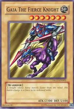 YuGiOh Gaia the Fierce Knight [DLG1-EN005] Common Lightly Played Unlimited - Image 1