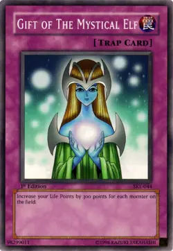 YuGiOh Gift of The Mystical Elf [SKE-044] Common Lightly Played 1st Edition - Image 1