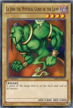 YuGiOh La Jinn the Mystical Genie of the Lamp [YSKR-EN003] Common Lightly Played - Image 1