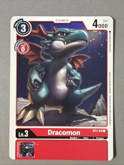Digimon TCG * Dracomon ST1-04 Common * Gaia Red * NM Card - Image 1