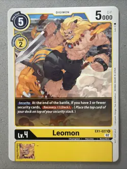 Digimon TCG * Leomon EX1-027 Rare * Classic Collection * NM Card - Image 1
