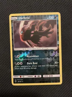 Pokemon League Darkrai Burning Shadows: Extras Reverse Holo Promo 87/147 - Image 1