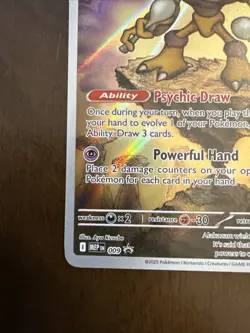 Alakazam Pokemon Mega Evolution ETB Promo 009 TCG Card - Image 5