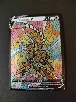 Pokemon Pollwhirl V 61/S-P & Fearow V 22/S-P Stained Glass Cards - Image 3