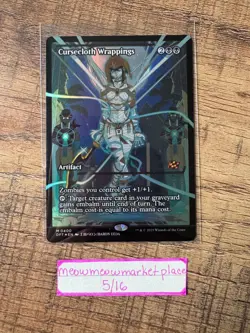 mtg, Cursecloth Wrappings (Showcase) Aetherdrift Foil NM - Image 1