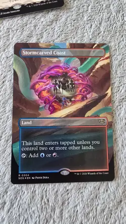 ~ Stormcarved Coast - 304 - MTG: Secrets of Strixhaven - Borderless - FOIL - Image 1