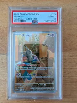 2024 POKEMON SVP EN-SV BLACK STAR PROMO #075 MIMIKYU PSA 10 - Image 1