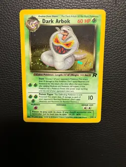 Dark Arbok (Error Printed) 2/82 Holo Rare Team Rocket Grass Stage 1 Pokemon LNM - Image 1
