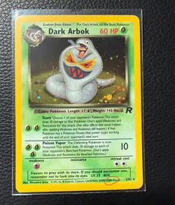 Dark Arbok (Error Printed) 2/82 Holo Rare Team Rocket Grass Stage 1 Pokemon LNM - Image 2