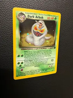 Dark Arbok (Error Printed) 2/82 Holo Rare Team Rocket Grass Stage 1 Pokemon LNM - Image 4