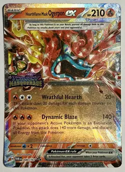 Hearthflame Mask Ogerpon EX 040/167 (NM) Stamped Promo S&V: Twilight Masquerade - Image 1