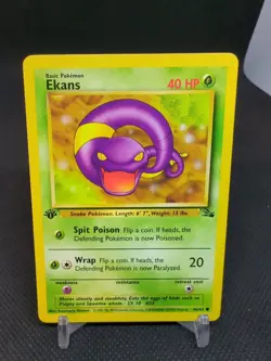 1999 Pokemon 1st Edition Fossil 46/62 Ekans - Image 1