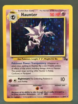Haunter 6/62 Unlimited Holo Rare - Pokemon Fossil Set LP - Image 1