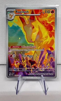 Pokemon Rapidash 189/182 SV10 Secret Rare Holo Scarlet Violet NM/M - Image 1
