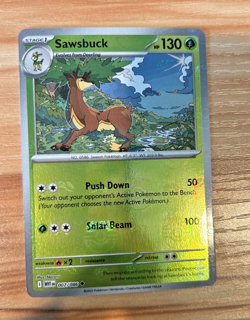 Pokemon TCG SV: White Flare #007/086 Sawsbuck (Master Ball) NM Ready to Ship - Image 1