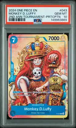 2024 ONE PIECE PROMOS #043 MONKEY D. LUFFY PSA 10 - Image 1