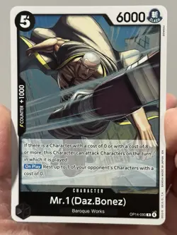 Mr.1(Daz.Bonez) OP14-090 The Azure Sea's Seven Foil One Piece NM English - Image 2