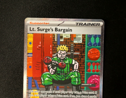 Pokemon Card TCG - Lt. Surge's Bargain 185/132 - Mega Evolution - SIR - NM ⭐ - Image 2