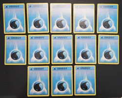 Vintage Pokemon TCG Water Energy Card #102 Shadowless Lot - 13 Cards - Image 1