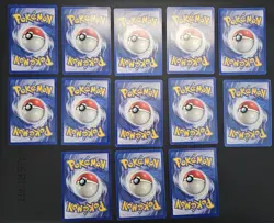 Vintage Pokemon TCG Water Energy Card #102 Shadowless Lot - 13 Cards - Image 2