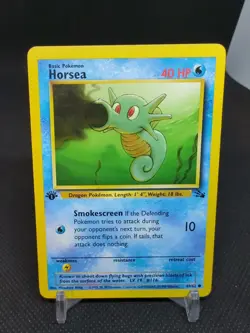 1999 Pokemon 1st Edition Fossil 49/62 Horsea - Image 1