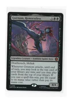 Gwenom Remorseless MTG Spider-Man Gift Bundle Exclusive Promo SPM 0286 FOIL - Image 1