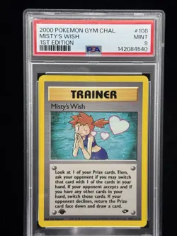 Misty’s Wish #108 1st Edition Gym Challenge 2000 Pokemon PSA 9 💦 - Image 1
